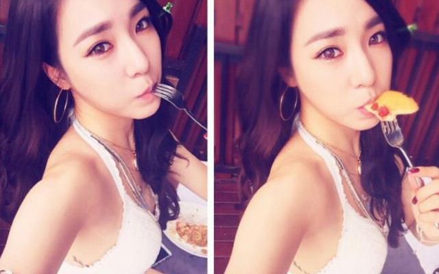 Tiffany(Girls' Generation) wearing the lens of O-LENS